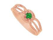 Fine Jewelry Vault UBNR81390P14E Best Surprise Emerald Mother Ring in 14K Rose Gold