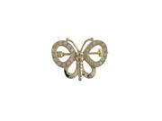 Dlux Jewels Gold Plated Sterling Silver Cubic Zirconia Butterfly Brooch Pin