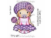 La La Land Crafts LA5254 Cling Stamps 4.75 x 2.25 in. Baby Marci With Rattle
