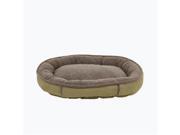 Carolina Pet Company 1472 Faux Suede Tipped Berber Round Comfy Cup Pet Bed Red Large