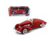 Autoworld AMM1014 1937 Cord Convertible Red Road Track Cover Car Limited to 1500 Piece 1 18 Diecast Model Car