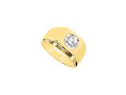 Fine Jewelry Vault UBM12625SY14D Mens Diamond Ring 14K Yellow Gold 0.25 CT Diamonds