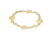 Dlux Jewels Gold White Plated Circles Bracelet with Cubic Zirconias
