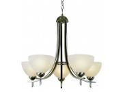 Trans Global Lighting 8175 ROB Contemporary 5 Light Chandelier Rubbed Oil Bronze