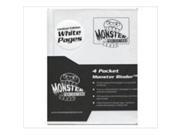 Monster Binders 4PWWT Binder 4 Pocket Monster Matte White White Pages