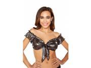 Roma Costume T3320 GM O S Shimmer Tie Top Gunmetal One Size