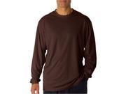 Badger 4104 Adult B Core Long Sleeve Performance T Shirt Brown 4XL