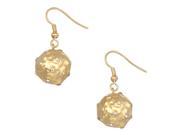 Dlux Jewels GD Matte Gold Plated with Cubic Zirconia Earrings