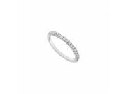 Fine Jewelry Vault UBW188BW14DRS10 14K White Gold Diamond Wedding Band 0.25 CT Size 10