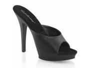 Pleaser BL631 2_B R_M 9 1.5 in. Dual Platform Wrap Around Two Tone Sandal Black Red Size 9