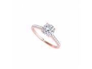Fine Jewelry Vault UBNR50804EP14CZ CZ Engagement Ring in 14K Rose Gold