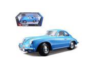 Bburago 12026bl 1961 Porsche 356B Coupe Blue 1 18 Diecast Model Car