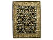 EORC 4212 7.83 x 10 ft. One Of A Kind Black Hand Knotted New Zealand Wool Tabriz Rug