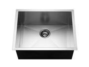 Houzer CTS 2300 Contempo Series Undermount Stainless Steel Single Bowl Kitchen Sink