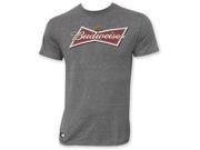 Tees Budweiser Mens Bow Tie Logo Pop Top T Shirt Grey 2XL