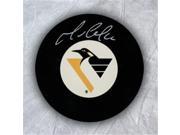 AJ Sports World LEMM133052 Mario Lemieux Autographed Pittsburgh Penguins Triangle Logo Hockey Puck
