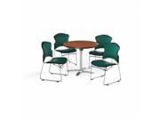 OFM PKG BRK 053 0016 Breakroom Package Featuring 36 in. Round Flip Top Multi Purpose Table with Four Multi Use Stack Vinyl Seat Back Chairs