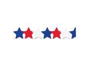 Hygloss Products HYX33654 Patriotic Stars Border Strips 12 Per Pack