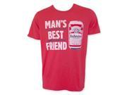 Tees Budweiser Mans Best Friend Junk Food Mens T Shirt Extra Large