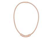 Dlux Jewels rs peach Rose Peach Stainless Steel Mesh Magnet Necklace