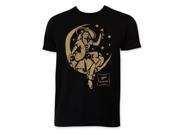 Tees Miller High Life Mens Girl in Moon T Shirt Black Extra Large