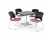 OFM PKG BRK 016 0014 Breakroom Package Featuring 42 in. Square Flip Top Multi Purpose Table with Four Star Stack Chairs