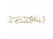 Roommates RMK3085SCS Happily Ever After Quote Peel Stick Wall Decals Gold Pack of 4