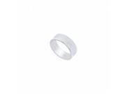 Fine Jewelry Vault UBVCF600PTRS8 Platinum 6 mm Comfort Fit Flat Wedding Band Size 8