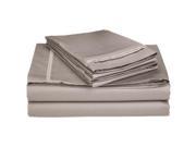 Egyptian Cotton 650 Thread Count Solid Sheet Set Split King Grey