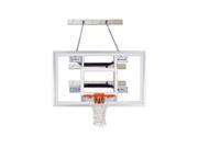 First Team SuperMount80 ProSteel Glass Wall Mounted Basketball System Scarlet