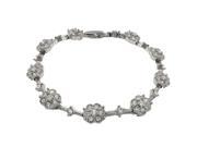 Dlux Jewels Sterling Silver Crystal Bracelet