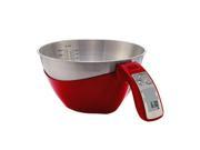 Supreme Housewares 73102 Digital Kitchen Scale Measuring Bowl Red Pack of 4