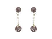 Dlux Jewels Light Pink Crystal Earrings 6 x 8 mm