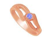 Fine Jewelry Vault UBNR81960P14TZ Nicely Designed Tanzanite Mother Ring in 14K Rose Gold