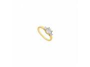 Fine Jewelry Vault UBJ2432Y14D 101RS4 Three Stone Diamond Engagement Ring 14K Yellow Gold 1.00 CT Size 4