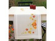 Vervaco V0148158 Pumpkins Table Runner Stamped Cross Stitch Kit 16 x 40 in.