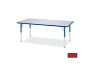 RAINBOW ACCENTS 6403JCE008 KYDZ ACTIVITY TABLE RECTANGLE 24 in. x 48 in. 15 in. 24 in. HT GRAY RED