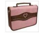 Christian Art Gifts 366844 Bi Cover Classic Suede Look Heart Large Dusty Pink