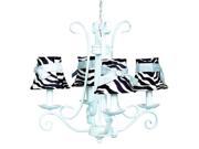 Jubilee Collection 74510 2730 307 Chand 4 arm Harp Baby Blue with Ch Shade Zebra Bell with Blue sash