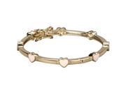 Dlux Jewels 50 in. Gold Pink Heart Bangle
