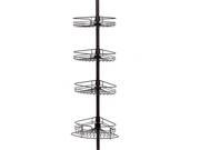 Zenith Products 2132HBHD 4 Shelves Tier Pole Caddy Bronze