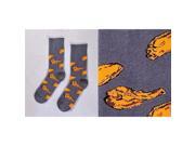 Giftcraft 410351 Mens Crew Sock Chicken Wings Design Light Dark Grey Pack of 3