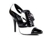 Pleaser SED458_BW 9 Cutout Spectator Pump Shoe with Trim Black White Size 9