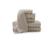 Baltic Linen Pure Elegance 100 Percent Turkish Cotton Luxury Towel Set Taupe 6 Piece
