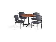 OFM PKG BRK 151 0001 Breakroom Package Featuring 36 in. Square X Base Multi Purpose Table with Four 408 Fabric Guest Chairs