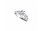 Fine Jewelry Vault UBNR50862EW14D Natural Diamond Criss Cross Ring in 14K White Gold