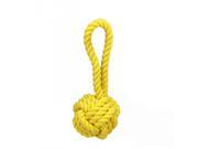 NorthLight Non Toxic Heavy Knotted Dog Rope Tug Toy Canary Yellow 8 in.