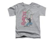 Trevco Popeye Spinach Power Short Sleeve Toddler Tee Heather Large 4T