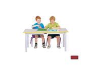 RAINBOW ACCENTS 56414JC008 LARGE RECTANGLE TABLE 14 in. HIGH RED
