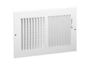 American Metal Products 383W10X4 White Steel 3 Way Side Wall Register 10 x 4 in.